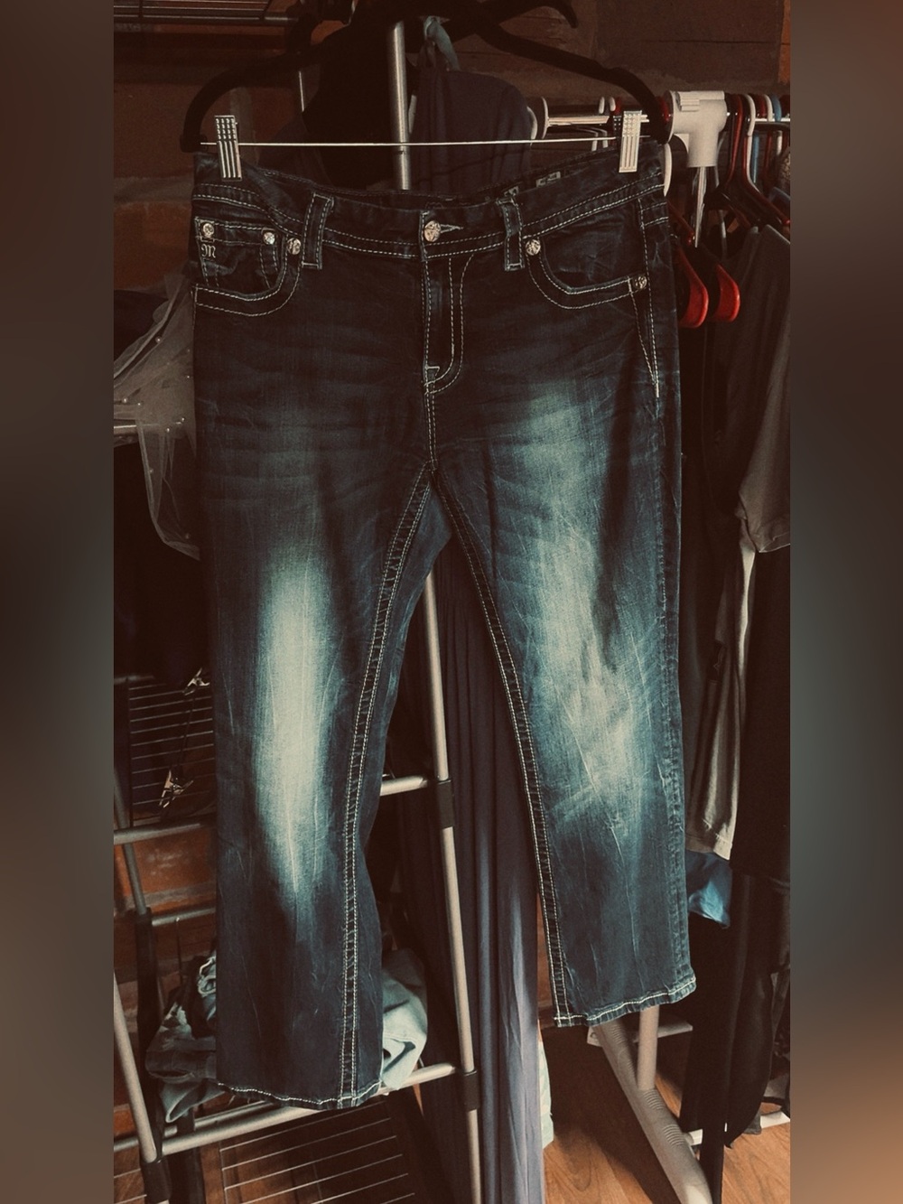 Miss Me Blue Washed Relaxed Jeans